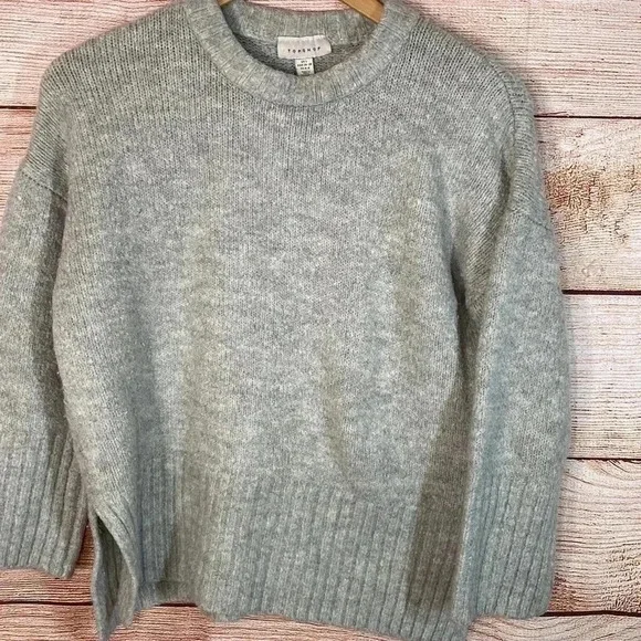 Topshop Women’s Pullover Knit Sweater Gray Size US 4-6 - Picture 4 of 6